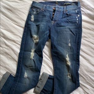 7 for all Mankind Josefina Skinny Boyfriend jeans